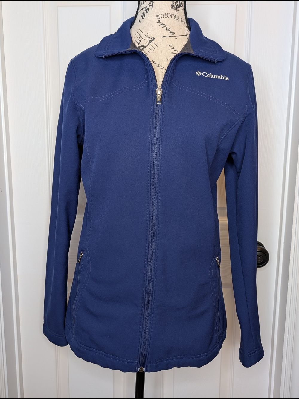 Columbia Women's Navy Full-Zip Softshell Jacket Size S Fall